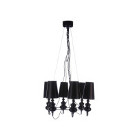 Подвесная люстра с абажурами Azzardo AZ1379 BAROCO 6 PENDANT BLACK