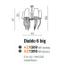 Люстра Azzardo AZ1390 DIABLO 6 BIG BLACK