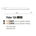 Подсветка для зеркала в ванной Azzardo AZ2090 PETER 120 4000 CHROME IP44