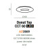 Стельовий світильник Azzardo AZ2669 DONUT TOP 60 CCT
