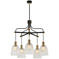 Люстра паук английский лофт с плафонами Elstead Lighting DOUILLE5 BPB DOUILLE