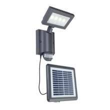 Настенный уличный светильник на солнечной батарее LUTEC Nevada 6910101118 (6101S-PIR SL gr) (50489)