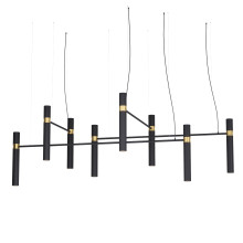 Люстра Pikart Tube chandelier 5299-25 gold black кмплект: 100 см+120 см+150 см+200 см