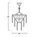 Підвісний світильник ZUMA LINE AMEDEO 17106/3+1-CHR