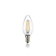 LED CLASSIC лампа Ideal Lux E14 4W OLIVA TRASPARENTE 3000K