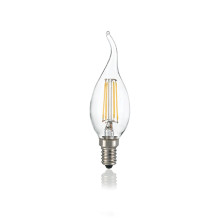 LED CLASSIC лампа Ideal Lux E14 4W COLPO DI VENTO TRASP 3000K